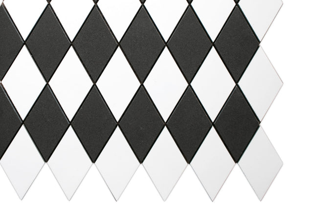 Stoneware mosaic on mesh for bathroom or kitchen 29.2 cm x 25 cm – Dalmatian