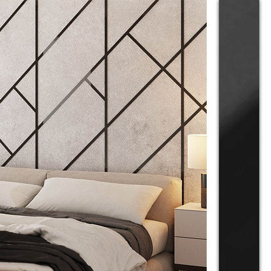 Striscia I in acciaio inossidabile decorativa per pareti nero lucido