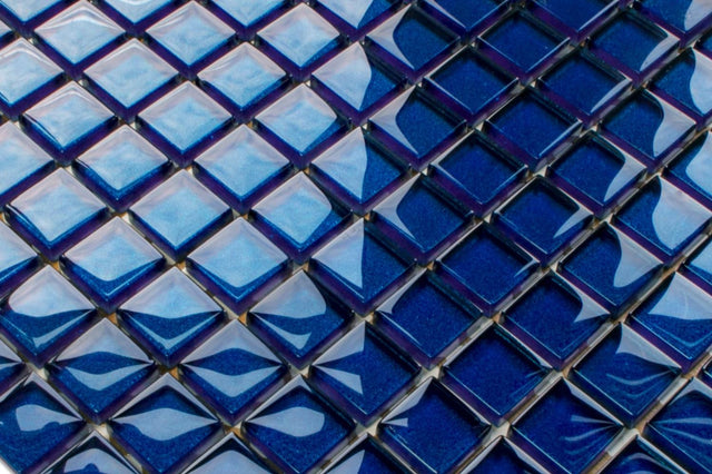 Mosaico in vetro su rete per bagno o cucina 30 cm x 30 cm - Moby Dick