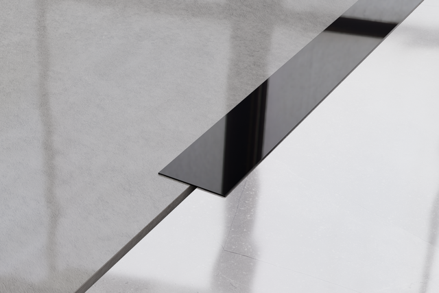 Striscia I in acciaio inossidabile decorativa per pareti nero lucido