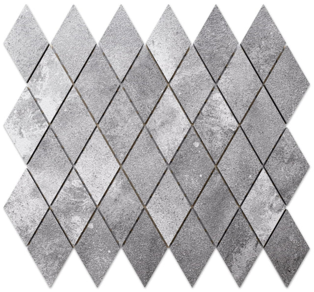 Porcelain mosaic on mesh for bathroom or kitchen 29.2 cm x 25 cm – Gray caro