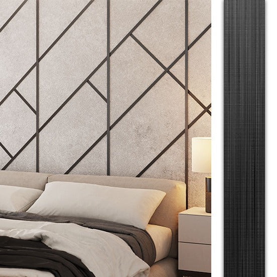 Striscia I in acciaio inossidabile decorativa per pareti - Gunmetal