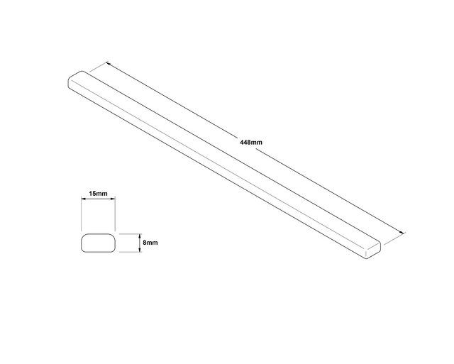 Dekorative Glasstreifen für Bad oder Küche blau - 1,5 cm