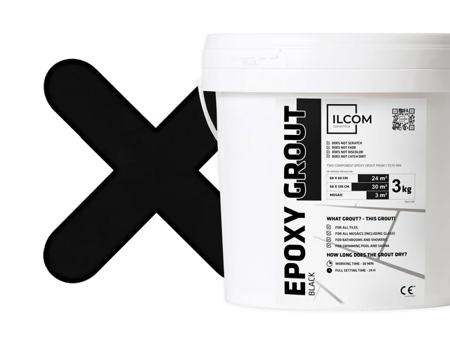 Zweikomponentiger Epoxidharz-Fugenmörtel für Fugen von 1 bis 15 mm - Schwarz