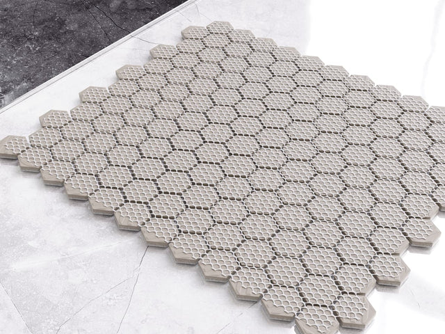 Mosaic ceramic on net for bathroom and kitchen in ceramic 30 cm x 26 cm - Marble hive