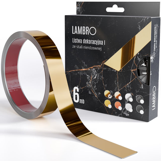 Striscia decorativa autoadesiva, 6 m - Oro lucido