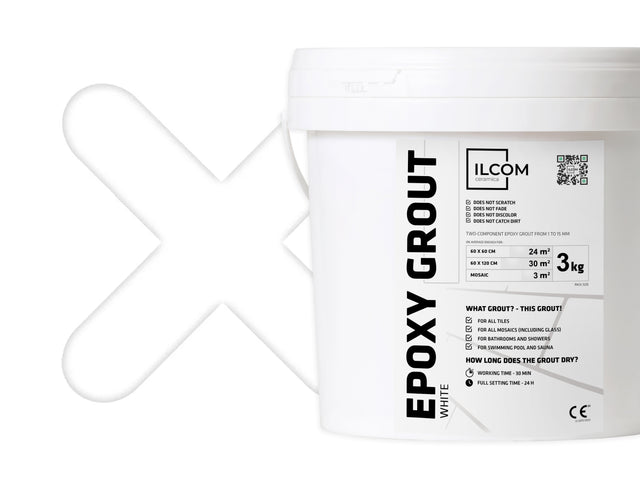 Stucco epossidico bicomponente per fughe da 1 a 15 mm - Bianco