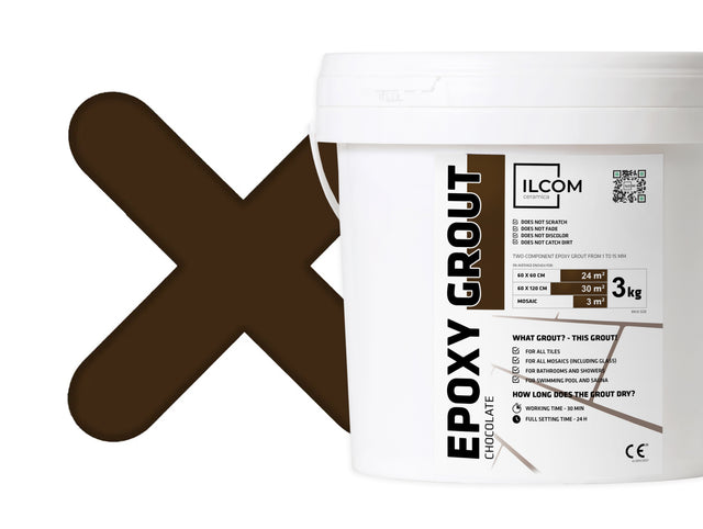 Stucco epossidico bicomponente per fughe da 1 a 15 mm - Cioccolato