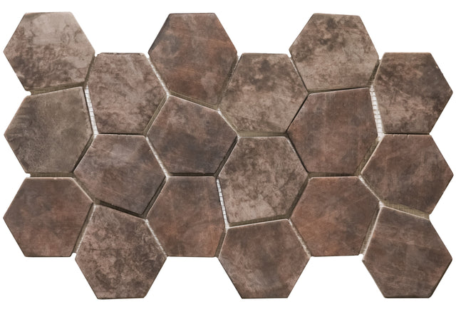 Mosaïque en verre pressé sur filet pour salle de bain et cuisine 41 cm x 26 cm - Hexa air slat