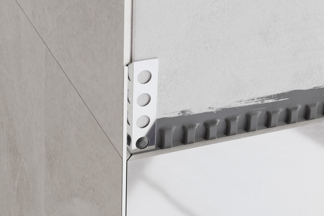 Profilé décoratif en acier inoxydable argenté brillant, angle droit rectifié Rs