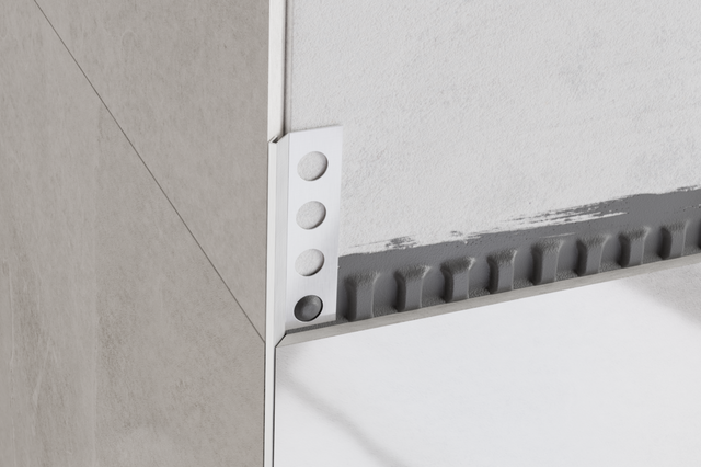 Profilé décoratif en acier inoxydable argent satiné rectifié Rs angulaire