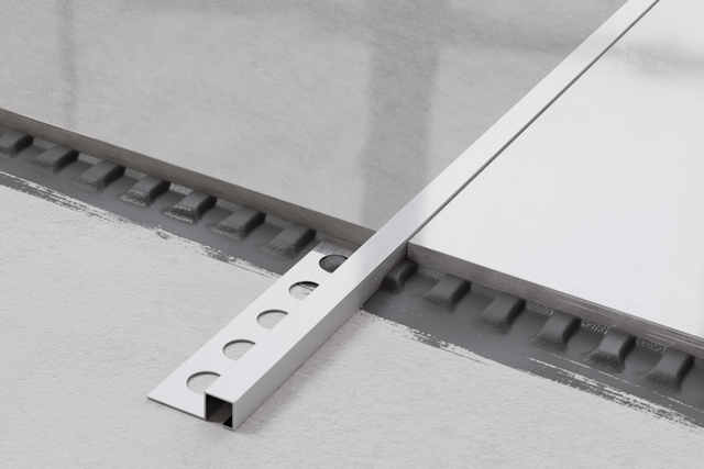 Profil décoratif d'angle QS en acier inoxydable rectifié satiné argenté