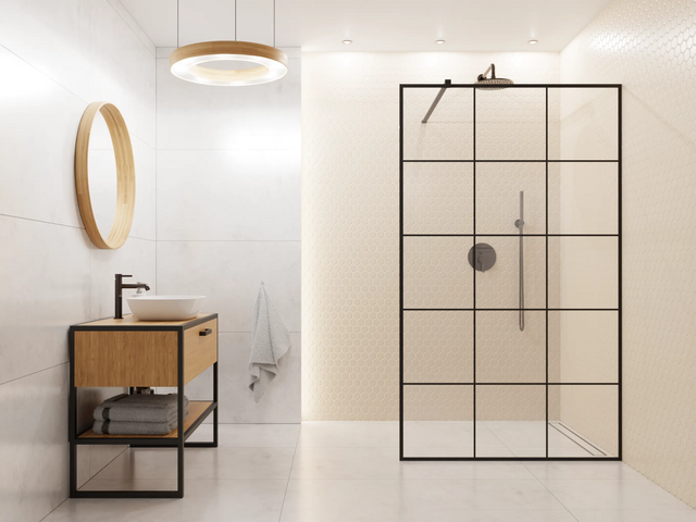 Mosaico de cerámica hexagonal en malla para baño o cocina 32.3 cm x 27.7 cm - Beige colmena