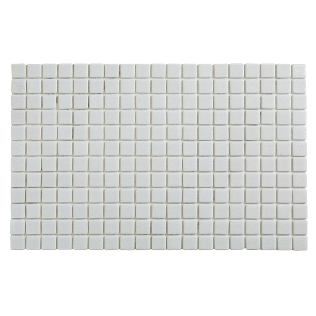 Mosaico in vetro pressato per piscine, bagni e saune 32.5 cm x 51.5 cm - Pearl White