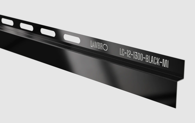 Profil de douche LC à poser au sol, frontal, noir brillant