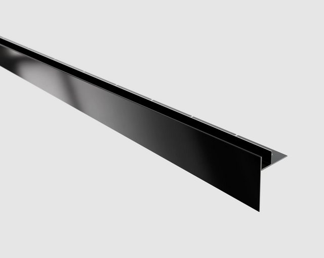 Profil de verre LPSL douche et sol gauche noir brillant