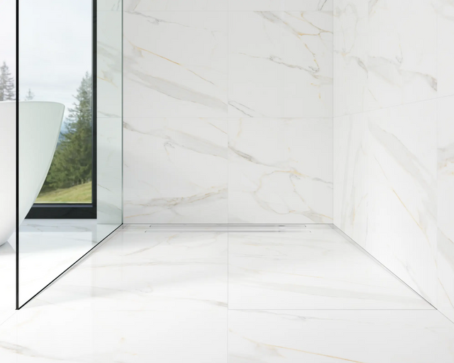 Profilo doccia LSS fissaggio vetro a muro in acciaio inossidabile argento lucido