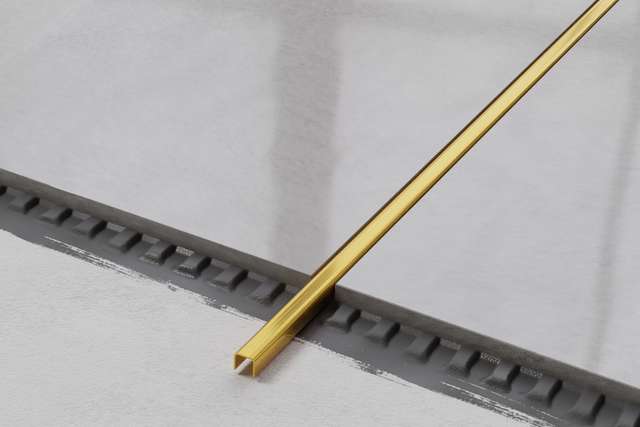 Profil C en acier inoxydable satiné doré