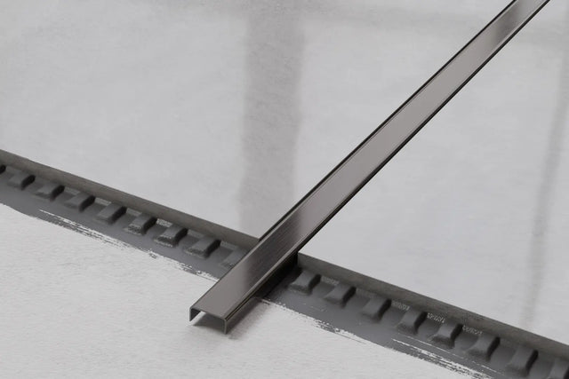 Perfil C de unión en acero inoxidable - Gunmetal