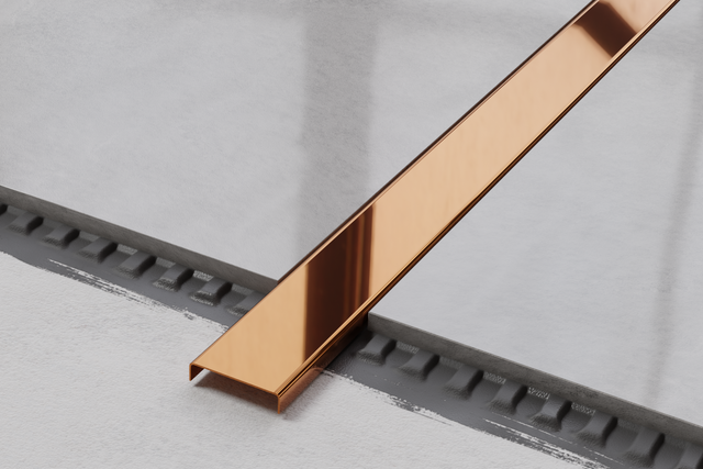 Polished copper stainless steel connection profile C