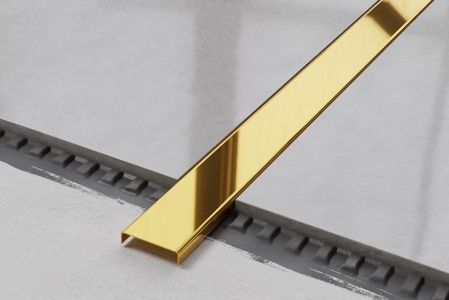Connection profile C in shiny gold stainless steel