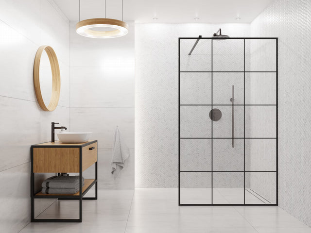 Mosaik aus Keramik auf Netz für Bad oder Küche 31,5 cm x 27,7 cm - Marmorwald