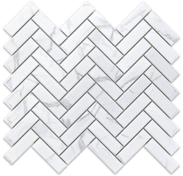 Mosaico de cerámica en red para baño o cocina 31.5 cm x 27.7 cm - Marble forest