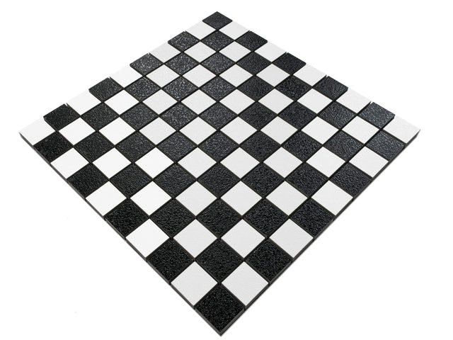 Mosaic in stoneware on mesh for bathroom or kitchen 30 cm x 30 cm - Queen's checkmate