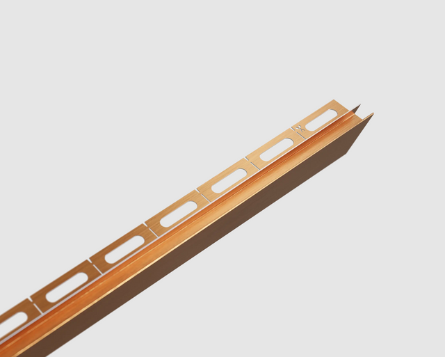 LPSL glass profile for shower and floor left side satin copper
