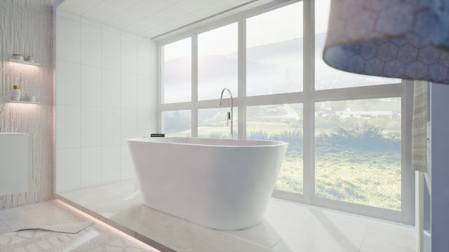 Baldosa rectificada para pared de uso interno 30 cm x 60 cm bicocción - Super White Mate - Esp. 9mm