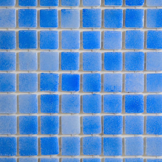 Mosaico in vetro pressato per piscine, bagni e saune 32.5 cm x 51.5 cm - Marine Blue