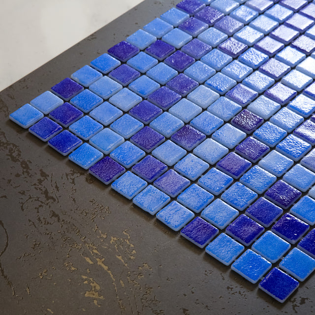 Mosaico in vetro pressato per piscine, bagni e saune 32.5 cm x 51.5 cm - Deep crystal