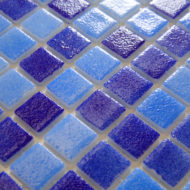 Mosaico in vetro pressato per piscine, bagni e saune 32.5 cm x 51.5 cm - Deep crystal