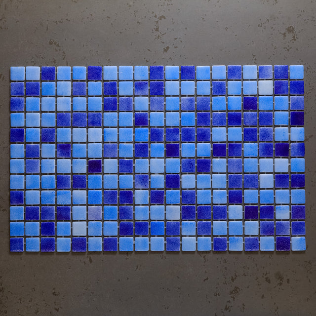 Mosaico in vetro pressato per piscine, bagni e saune 32.5 cm x 51.5 cm - Deep crystal