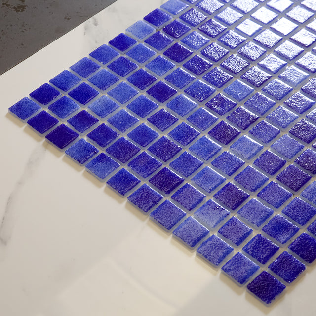 Mosaico in vetro pressato per piscine, bagni e saune 32.5 cm x 51.5 cm - Sea Breeze