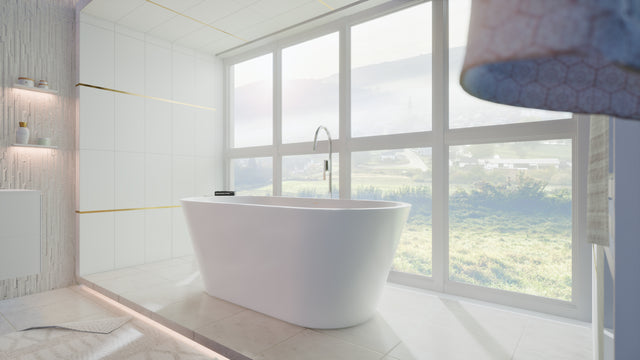 Baldosa rectificada para pared de uso interno 30 cm x 60 cm bicocción - Super White Mate - Esp. 9mm