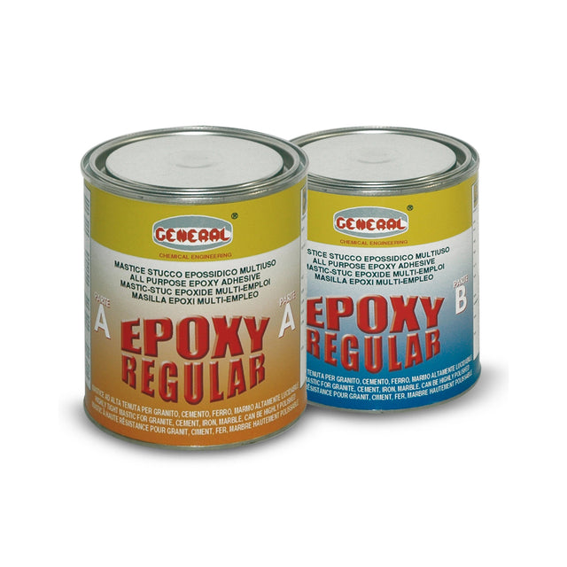 Adesivo epossidico tissotropico per pietre naturali, artificiali e ceramica - EPOXY REGULAR a+b