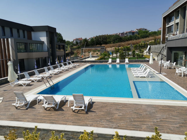 Mosaico in vetro pressato per piscine, bagni e saune 32.5 cm x 51.5 cm - Caribbean pool glossy