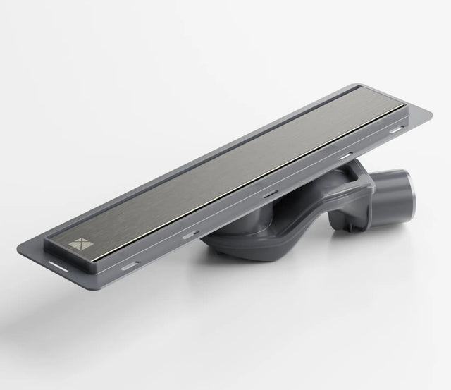 Lineare Duschablauf aus gebürstetem schwarzen Edelstahl