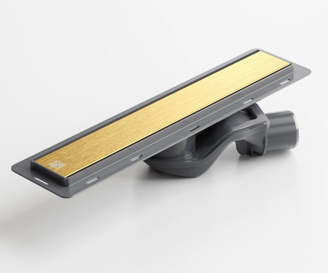 Lineare Duschablauf aus gebürstetem schwarzen Edelstahl