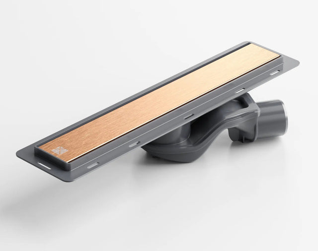 Lineare Duschablauf aus gebürstetem schwarzen Edelstahl