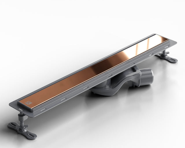 Lineare Duschablauf aus gebürstetem schwarzen Edelstahl