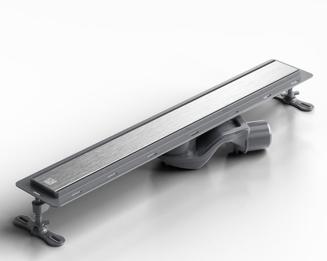 Lineare Duschablauf aus gebürstetem schwarzen Edelstahl