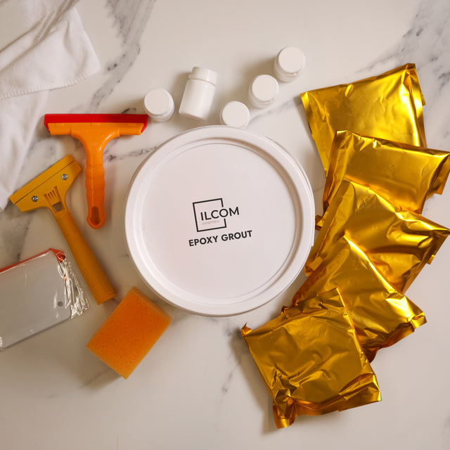 Stucco epossidico bicomponente per fughe da 1 a 15 mm - Oro metallizzato