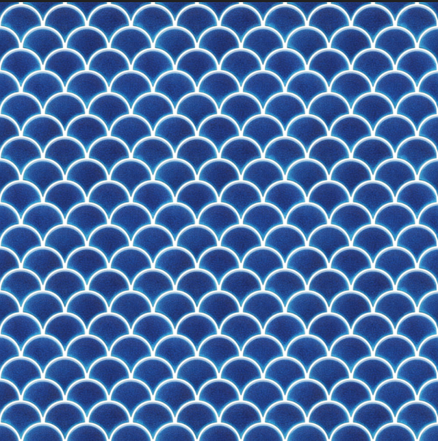 Mosaico de cerámica en red para baño o cocina 29 cm x 28.5 cm - Cielo azul