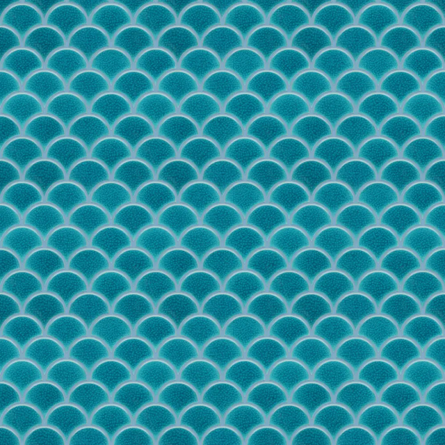 Ceramic mosaic on mesh for bathroom or kitchen 28.5 cm x 29.0 cm - Adriatic wave