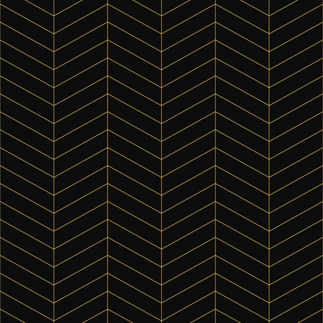 Ceramic mosaic on mesh for bathroom or kitchen 31.6 cm x 21.5 cm - Giant Black Chevron