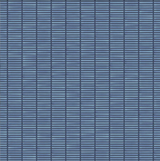 Mosaic on ceramic mesh for bathroom or kitchen 29.0 cm x 28.2 cm - Blue plain