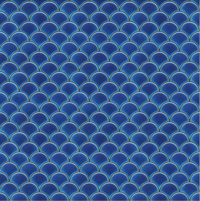 Mosaico de cerámica en red para baño o cocina 29 cm x 28.5 cm - Cielo azul