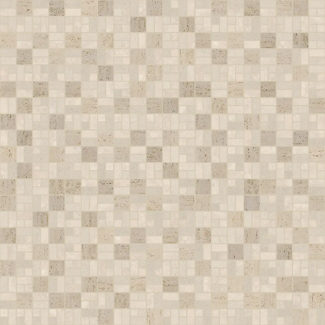 Natural stone mosaic on mesh, R11, for bathroom or kitchen 29.6 cm x 29.6 cm - Heart of stone